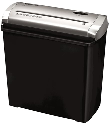 Fellowes Trito 2S – Aktenvernichter, Streifenschnitt, 5 Blatt, schwarz