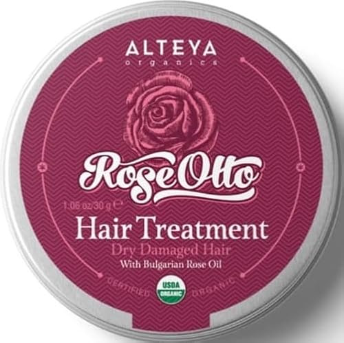 Alteya Bio Haarpflege Rose 30gr – USDA Organic-zertifiziert Rein Natürlich Aufbauend und Belebend Haarpflege und -spülung auf der Basis von Rosenöl (Damaszener Rose) in therapeutischer Qualität