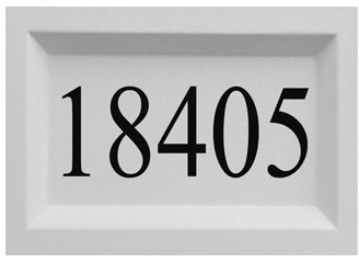 Personalized Address Plaque by ABC Address Blocks. 12 x 15 Recessed Style. Pre-Cast Stone. Engraved Sign for Mailbox.