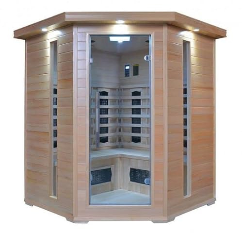 Bagno Italia Sauna Infrarossi da 150x89x84 cm altezza 190 cm 4 posti radio ionizzatore e cromoterapia inclusi l