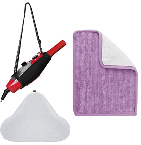 Thane H2O Steam Mop X5 Cleaner Accessory Pack with Super Absorbent Washable Microfibre Window Cleaning Cloths Pads Mitt & Shoulder Strap for Hand Held Steamer