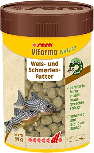 sera Viformo Nature 100 ml | Nahrhaftes Tablettenfutter für Welse | Wels- & Schmerlenfutter | Ohne Farb- & Konservierungsstoffe | Artgerechte Ernährung für Bodenfische | Mit vitaminreichen Seealgen