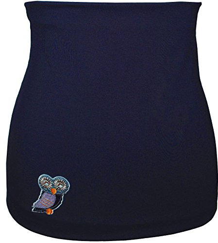 alles-meine.de GmbH 3 in 1: Jersey - Nierenwärmer/Shirt Verlängerer/modisches Accessoire - blau Eule Mann S