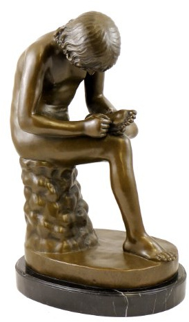 Spinario Statua in Bronzo – La Scultura estrattore – Firmata Milo – Motivo Antico delle Belle Arti – Figura Art Nouveau – Acquista Arte Online – Interno ed Esterno – Uso Interno