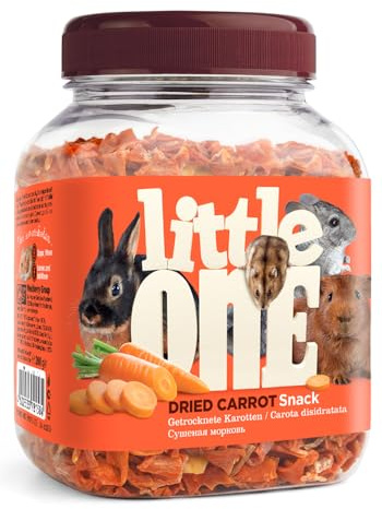Little One Carote Essiccate | 200 g | Alimento Complementare per Roditori | Ricco di Vitamine e Minerali | Essiccato Delicatamente per un Aroma Intenso e un Gusto Particolare