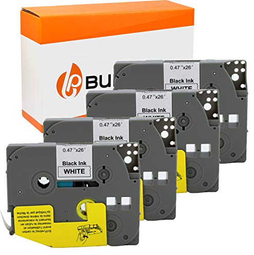 4 märkband kompatibla med Brother TZE-231 12 mm | Passar P-Touch H101gb H101c H100lb H100r H101 H105 H107b D400 D200 D600vp E110 P750w P700 1000 1010
