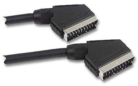 SCHWAIGER SCART Anschlusskabel 2 m – 21-polig, vollverschaltet, RGB-geschirmt – Audio & Video Kabel für TV, Receiver & DVD-Player