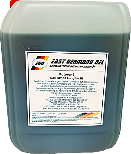 EGO SAE 5W30 Longlife III Kanister 10 Liter