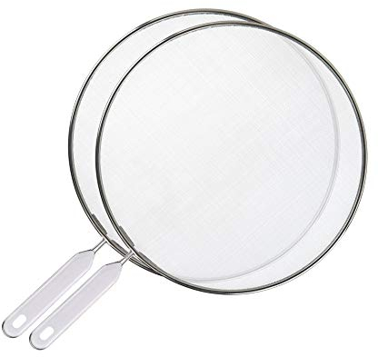 Haushalt International Pfannenspritzschutz Spritzschutz 2teilig 25 und 29cm aus Edelstahl 24001