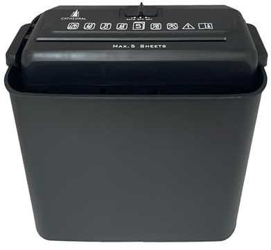 Cathedral Products 5 Sheet Strip Cut Shredder with 8.5 Litre Bin
