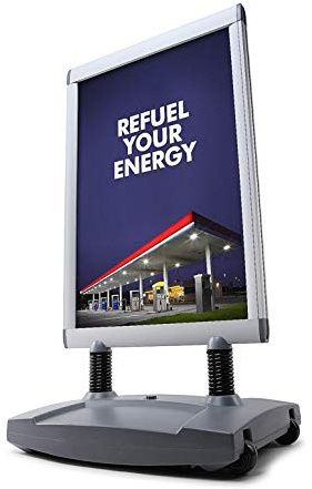 Kundenstopper A1 windfest mit Wassertank Plakatständer Kundenstopper DIN A1 beidseitig mit Schutzfolien