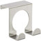 WENKO Crochet de porte double - set de 2, Acier inoxydable, 5 x 5 x 5 cm, Argent mat