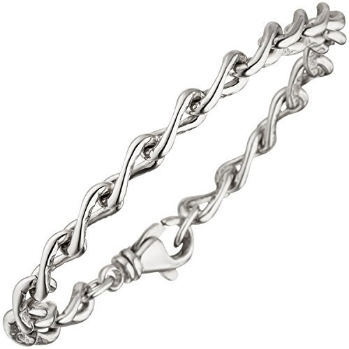 Jobo Herren Damen Panzer-Armband aus 925 Sterling Silber 7,3 mm 19 cm