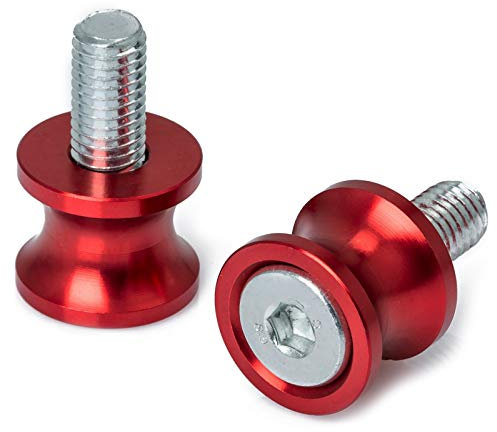 Soporte Pareja Soportes Accesorios Moto Elevador Caballete Tornillo M 10 Rojo