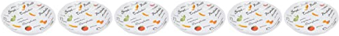 Cosy & Trendy Juego de 6 Platos para Pasta, Porcelana, Blanco, 20 cm de diámetro, 6