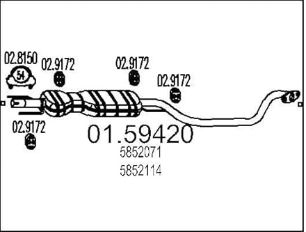 MTS Company 01.59420 Silencieux central