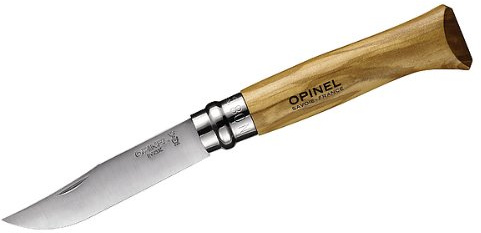 Opinel-Messer, Größe 8, rostfrei, Olivenholz