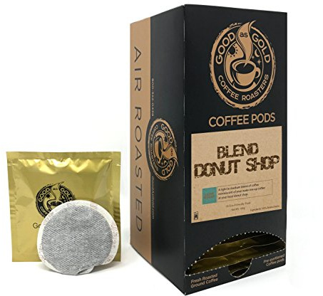 DONUT SHOP COFFEE POD - Good As Gold Coffee - (1 Box / 18 Coffee Pods)