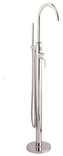 Hudson Reed PN321 Tec Cross ǀ Modern Bathroom Minimalist Single Lever Handle Floor Standing Bath Shower Mixer, 1120mm x 200mm, Chrome