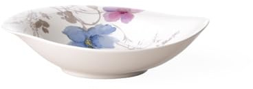 Villeroy und Boch - Mariefleur Gris Serve und Salad tiefe Schale, Schälchen für Beilagen und Salate, 21 x 18 cm, Premium Porzellan, weiß/bunt