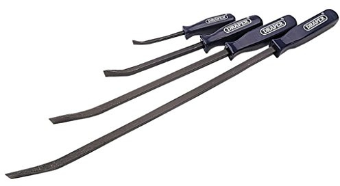 Draper Set 4 Crowbar Prybar Wrecking Bar Utility Bars 200 300 450 & 600mm