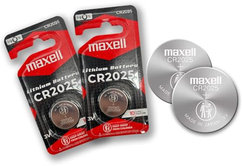Maxell CR2025 Lot de 2 piles au lithium 3 V (2 piles) hologramme