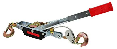 Cabestrante manual de 4 toneladas 4000 kg - 2,5 METROS de cable - Polipasto RZ TOOLS de palanca para mover cargas pesadas de hasta 4 TN Trinquete