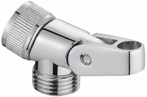 Schläfer 8122013 | Handbrausehalter 1/2 Metall, Halterung für schwenkbare Handbrausehalterung, Schwenkanschluss für Brauseschlauch 1/2, Chrom