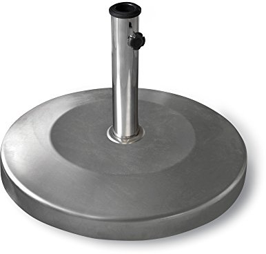 paramondo Sonnenschirmständer Schirmständer aus Edelstahl, mit Adapterhülsen, für mittelgroße Sonnenschirme, Rund, Durchmesser 48 cm