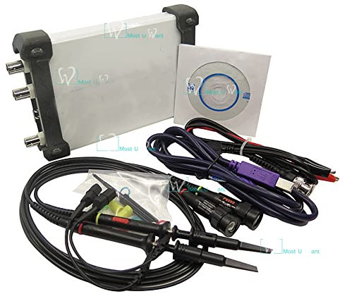 équipement de test PC basé USB 4 en 1 Digital Oscilloscope virtuel 2 CH 40 MHz 100 MS/S Analyseur de spectre DDS Sweeper