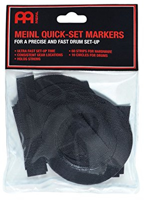 Meinl Cymbals Quick Set Markers – 70 Stück – Schlagzeug Hardware Klettband Markierungen – Drum Zubehör, Schwarz (MQSM)
