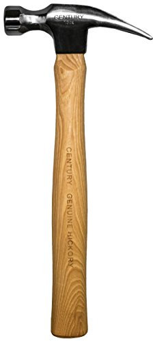 Century Drill and Tool 72276 Straight Claw Wood Handle Hammer, 16-Ounce