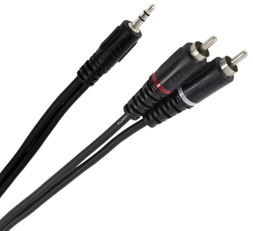 Plugger Câble Y mini Jack mâle stéréo/RCA mâle 3 m Noir