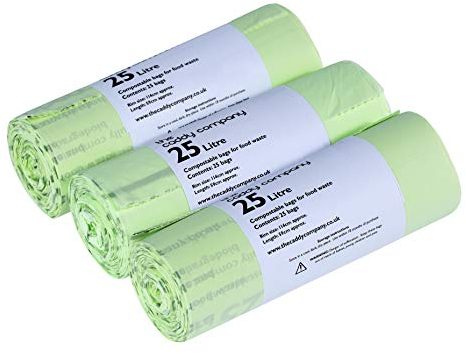 25 Litre x 75 bags 25 Litre Caddy Company 100% Biodegradable & Compostable Kitchen Kerbside Bin Liners