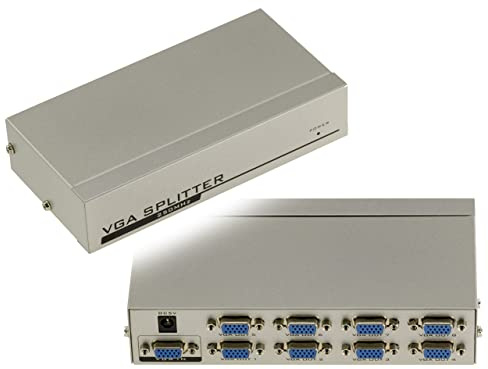 KALEA-INFORMATIQUE VGA-Videosplitter Splittertyp, der 1 Eingangsquelle identisch auf 8 simultane Ausgänge dupliziert. 250MHz Bandbreite.