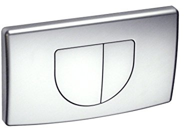 Cornat Piastra di comando VWC19 – con lavaggio a 2 quantità – cromato/opaco – con bulloni di azionamento – plastica/piastra di pressione WC/WC/piastra di comando WC / APV2