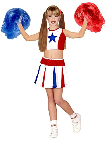 W WIDMANN MILANO Party Fashion - Costume de pom-pom girl, haut et jupe, show girl, danseuse de lycée, carnaval, soirée à thème