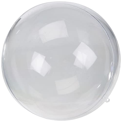 Rayher Hobby Rayher Plastik-Kugel, 2teilig, 20 cm ø, Kunststoff-Kugel zum befüllen, transparent, Acrylkugel mit Aufhänge-Öse, Dekokugel durchsichtig, Weihnachtskugel zweiteilig, 3945737