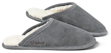 Fellhof Lammfell Pantoffel TRENDY LEDER Damen & Herren
