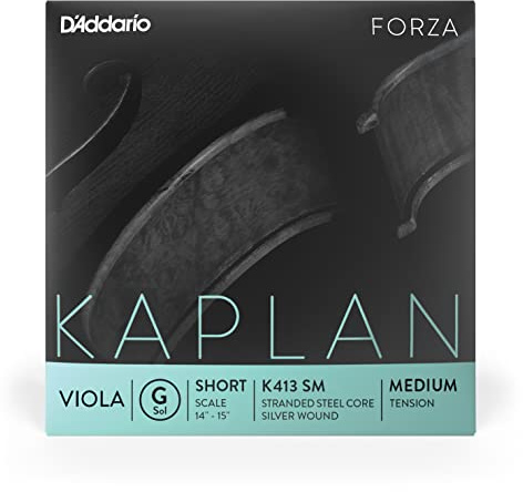 D'Addario Kaplan Forza Viola-Saite - Einzelsaite G - K413 SM - Violasaiten - Kurze Skala, Mittlere Spannung