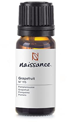 Naissance Aceite Esencial de Pomelo (No. 115) - 10ml - Puro, Natural, Vegano & No Diluido - Para Quemador, Humificador, Aromaterapia, Difusor, Masajes Corporales - Velas, Jabon, Baño