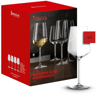 Nachtmann Style White Wine Glasses Set of 4 Juego de Vasos, 4 Stück (1er Pack), 4