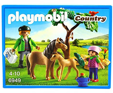PLAYMOBIL Granja de Ponis - Veterinario con Ponis (6949), Multicolor