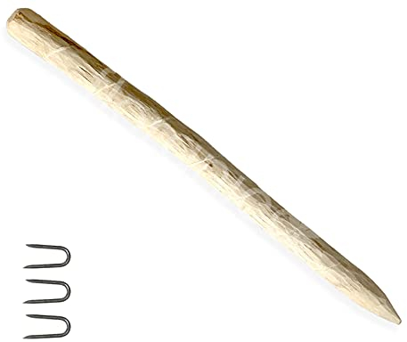Floranica Valla Postes de Cerca Madera de avellano Valla de estacas Listones de Madera Exterior tutores para Plantas diámetro 6-8 cm Altura: 150cm 1 Pieza