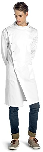 Dr. James Premium Howie Style Unisex Lab Coat for Men & Women, Cuffed Sleeves, Classic Fit, Snap Closing, 43 Length (4XL (Men 4XL / Women 5XL))