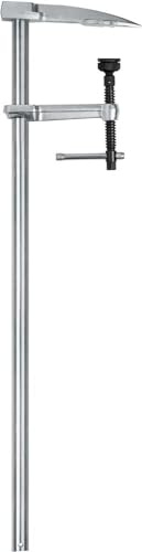 BESSEY Sparrenzwinge SPZ80K | 800 mm Spannweite | 140 mm Ausladung | Einfach Spitze einschlagen, Zwinge zusammenfahren, kraftvoll spannen, für Dachkonstruktionen