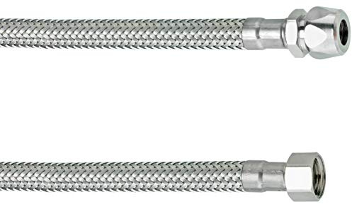 Cornat Flexibler Verbindungsschlauch – 300 mm – 3/8 Zoll IG – Ø 8 mm | Hochwertige Edelstahl-Umflechtung – Flexschlauch für Durchlauferhitzer – robuster Anschlussschlauch im Sanitärbereich