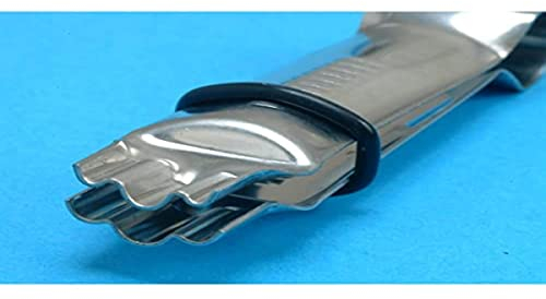 PME Triple Scallop PME Closed Plain Crimper, Large, Silver