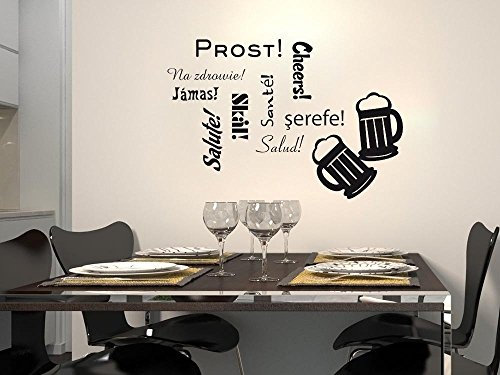 GRAZDesign Wandtattoo Küche Prost Ba | Küchenaufkleber & Bar Aufkleber selbstklebend - 44x30cm / 043 lavendel