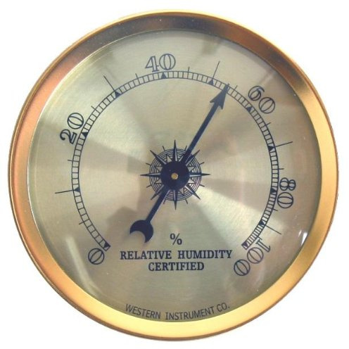 Cigar Oasis Analog Hygrometer and Humidity Sensor - High Precision Humidity Monitor for Reliable Cigar Humidor Care and Maintenance